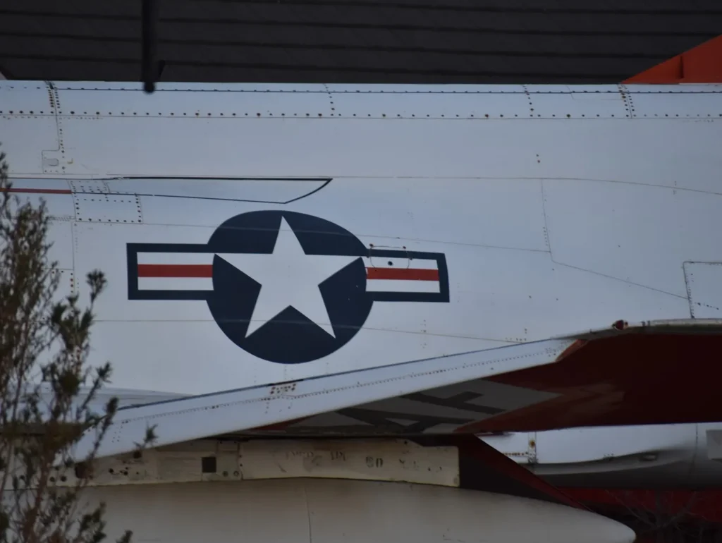 Side view of the old USAF star logo on the F-4