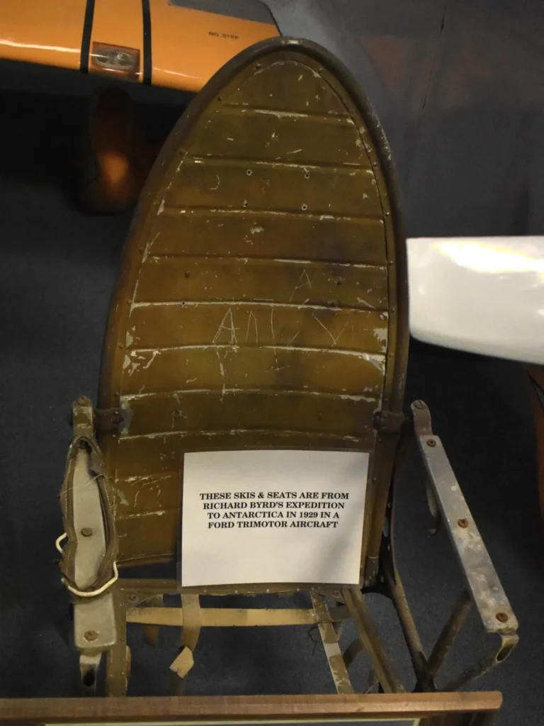 Seat of the plane that Richard E. Byrd used in his 1929 Antarctica expedition.